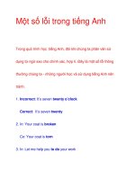 Một số lỗi trong tiếng Anh ppt