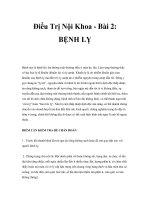 Điều Trị Nội Khoa - Bài 2: BỆNH LỴ ppsx