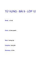 TỪ VỰNG - BÀI 9 - LỚP 12 pdf