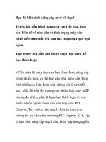 Bạn đã biết cách nâng cấp card đồ họa? doc