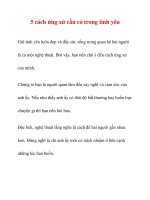 5 cách ứng xử cần có trong tình yêu pps