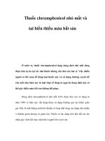 Thuốc cloramphenicol nhỏ mắt và tai biến thiếu máu bất sản pps