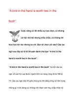“A bird in the hand is worth two in the bush”. pdf