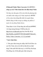 4Videosoft Nokia Video Converter 3.3 (4VNVC) công cụ xử lý Video hoàn hảo cho điện thoại Nokia docx