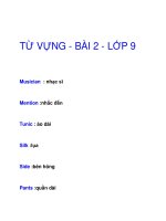 TỪ VỰNG - BÀI 2 - LỚP 9 ppsx