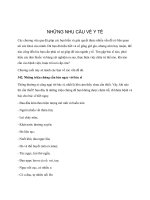 NHỮNG NHU CẦU CƠ BẢN VỀ Y TẾ docx