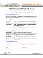 TIẾNG ANH THÔNG DỤNG Ở AUSTRALIA - Phần II - bài 4 ppt