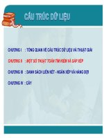 TỔNG QUAN VỀ CẤU TRÚC DỮ LIỆU VÀ THUẬT GIẢI pptx