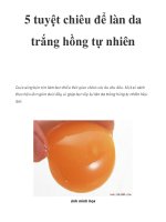 5 tuyệt chiêu để làn da trắng hồng tự nhiên doc