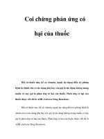 Coi chừng phản ứng có hại của thuốc ppsx