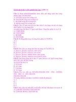 Tuyển tập các câu trắc nghiệm hóa học ( phần 1) ppt