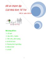 Mẫu lập Đề án thành lập: CLB Nhà Kinh Tế Trẻ pdf