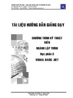 Tài liệu hướng dẫn giảng dạy chương trình kỹ thuật viên ngành lập trình potx