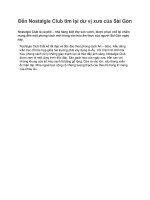 Đến Nostalgie Club tìm lại dư vị xưa của Sài Gòn doc