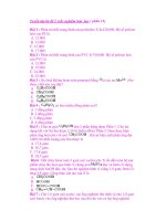 Các câu hỏi trắc nghiệm hóa học hữu cơ ( phần 1) potx