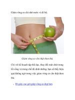 Giảm vòng eo chỉ nhờ nước và đi bộ ppt