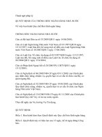 QUYẾT ĐỊNH CỦA THỐNG ĐỐC NGÂN HÀNG NHÀ NƯỚC potx