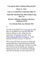 Các nguyên nhân và phòng chống ung thư potx