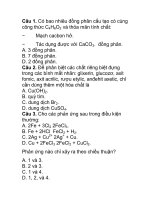 Câu 1. Có bao nhiêu đồng phân cấu tạo có cùng công thức C4H6O2 potx