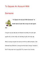 To Square An Account With Someone ppsx