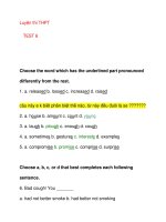 Luyện thi THPT TEST 6 pot