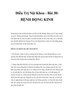 Điều Trị Nội Khoa - Bài 30: BỆNH ĐỘNG KINH pps