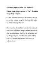 Kinh nghiệm phòng chống web 