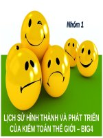 LỊCH SỬ HÌNH THÀNH VÀ PHÁT TRIỂN CỦA KIỂM TOÁN THẾ GIỚI - BIG 4 ppsx