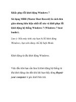 Khắc phục lỗi khởi động Windows 7 Sử dụng MBR potx