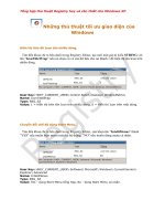 Tổng hợp thủ thuật Registry hay và cần thiết cho Windows XP - Phần 2 docx