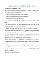 NHỮNG VẤN ĐỀ VỀ SỨC KHOẺ PHỤ NỮ (TT) pdf