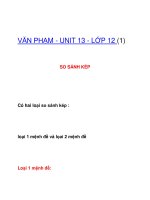VĂN PHẠM - UNIT 13 - LỚP 12 (1) pps