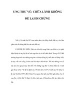 UNG THƯ VÚ: CHỮA LÀNH KHÔNG ĐỂ LẠI DI CHỨNG ppt