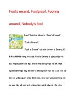 Fool''''s errand, Foolproof pdf