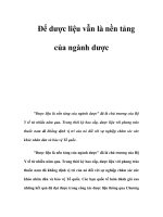 Để dược liệu vẫn là nền tảng của ngành dược pps