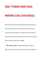 HỌC THÀNH NGỮ QUA NHỮNG CÂU CHUYỆN(2) pptx