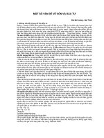 MỘT SỐ VẤN ĐỀ VỀ VỐN VÀ ĐẦU TƯ doc