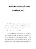 Phụ nữ có thai dùng thuốc chống nấm như thế nào? pps