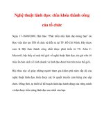 Nghệ thuật lãnh đạo: chìa khóa thành công của tổ chức docx