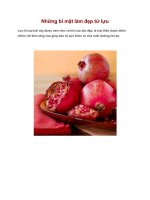 Những bí mật làm đẹp từ lựu pptx