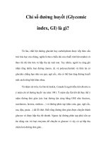 Chỉ số đường huyết (Glycemic index, GI) là gì? pot