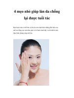 4 mẹo nhỏ giúp làn da chống lại được tuổi tác ppt