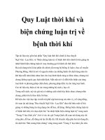 Quy Luật thời khí và biện chứng luận trị về bệnh thời khí - Bài 1,2,3 docx