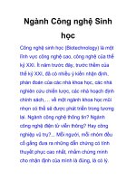Ngành Công nghệ Sinh học potx