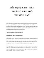 Điều Trị Nội Khoa - Bài 3: THƯƠNG HÀN, PHÓ THƯƠNG HÀN doc
