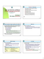 Ngôn ngữ hình thức và Ôtômat - Chương 3 pps