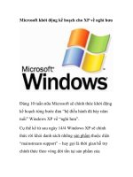 Microsoft khởi động kế hoạch cho XP về nghỉ hưu ppt