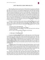 Quản lý chất lượng trong dự án ppsx