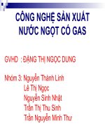 CÔNG NGHỆ SẢN XUẤT NƯỚC NGỌT CÓ GAS pdf