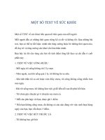 MỘT SỐ TEST VỀ SỨC KHỎE LIÊN QUAN ĐẾN THÓI QUEN doc